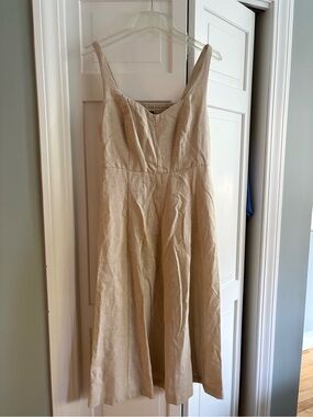 New Old Navy Beige Linen-Blend Mini Dress Skirt